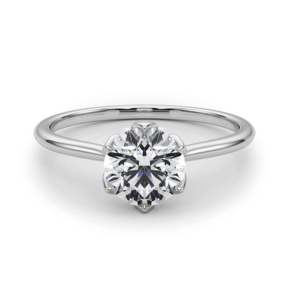 1.25 carat Round cut Solitaire Trellis Diamond Engagement Ring Setting In 14k Gold - simonbjewels.co