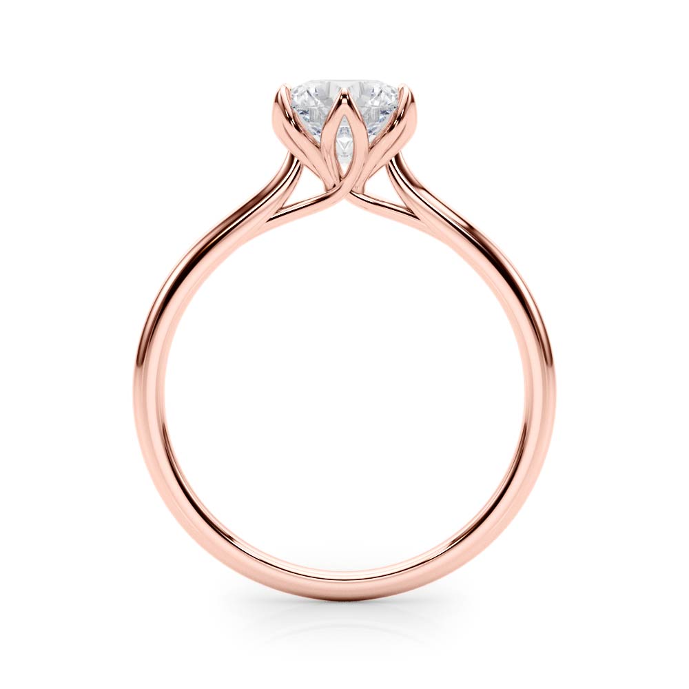 1.25 carat Round cut Solitaire Trellis Diamond Engagement Ring Setting In 14k Gold - simonbjewels.co