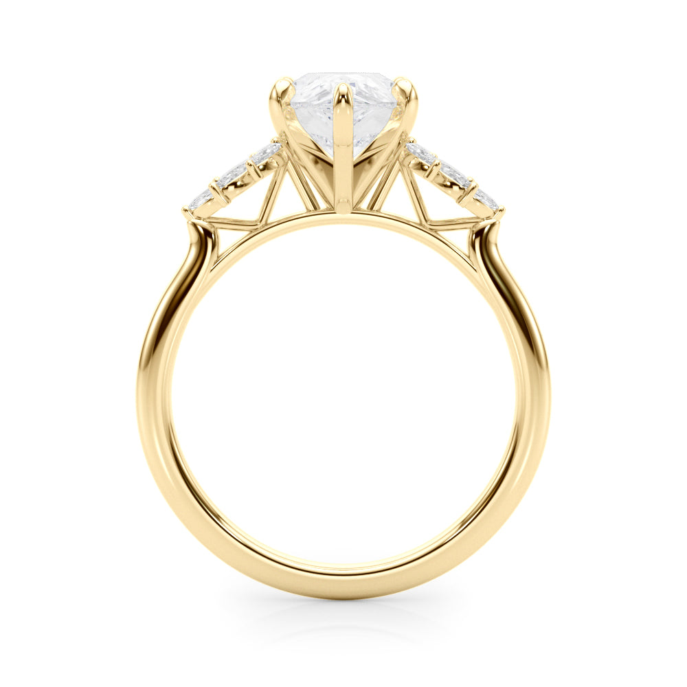 1.35 ct tw Pear Shaped Diamond Solitaire  Engagement Ring Setting (1/3 ct tw) In 18k White Gold - simonbjewels.co