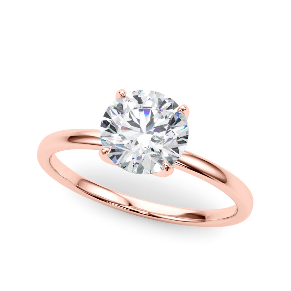 1 1/4 ct tw Round cut Diamond Solitaire 4-Prong Engagement Ring Setting In 18k White Gold - simonbjewels.co