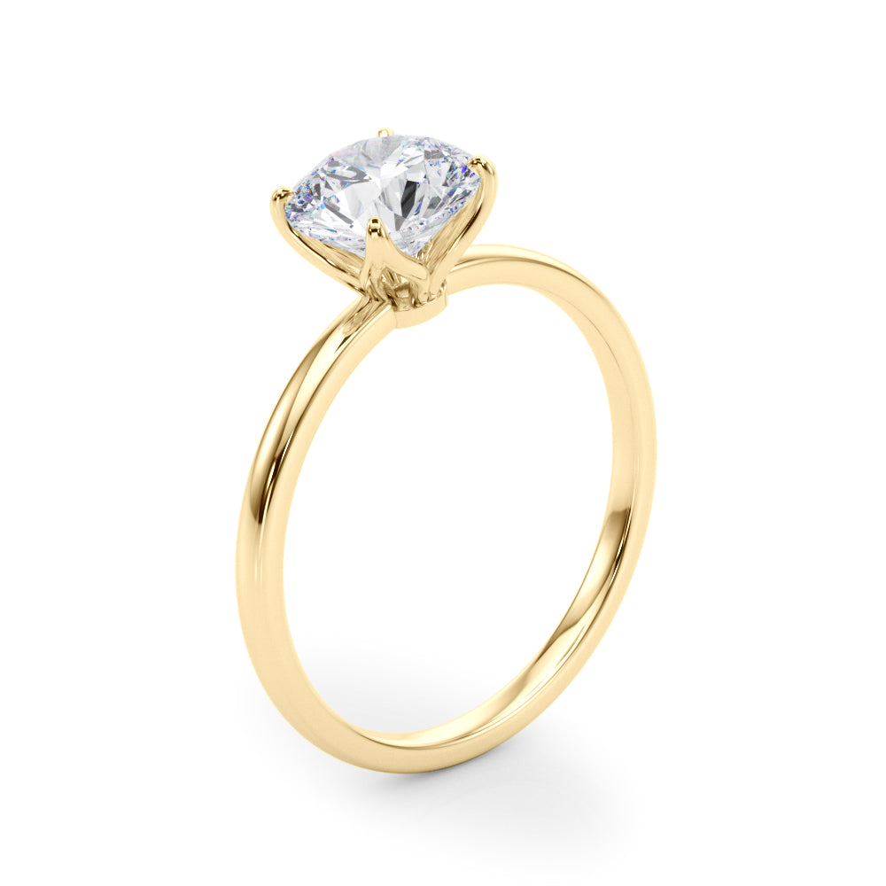 1 1/4 ct tw Round cut Diamond Solitaire 4-Prong Engagement Ring Setting In 18k White Gold - simonbjewels.co