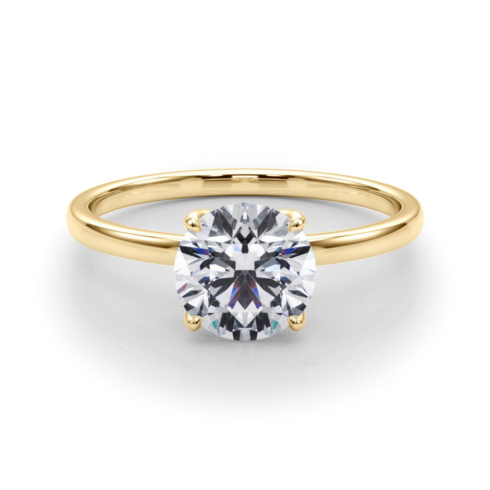 1 1/4 ct tw Round cut Diamond Solitaire 4-Prong Engagement Ring Setting In 18k White Gold - simonbjewels.co