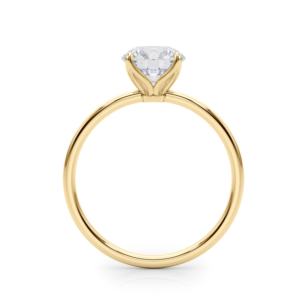 1 1/4 ct tw Round cut Diamond Solitaire 4-Prong Engagement Ring Setting In 18k White Gold - simonbjewels.co
