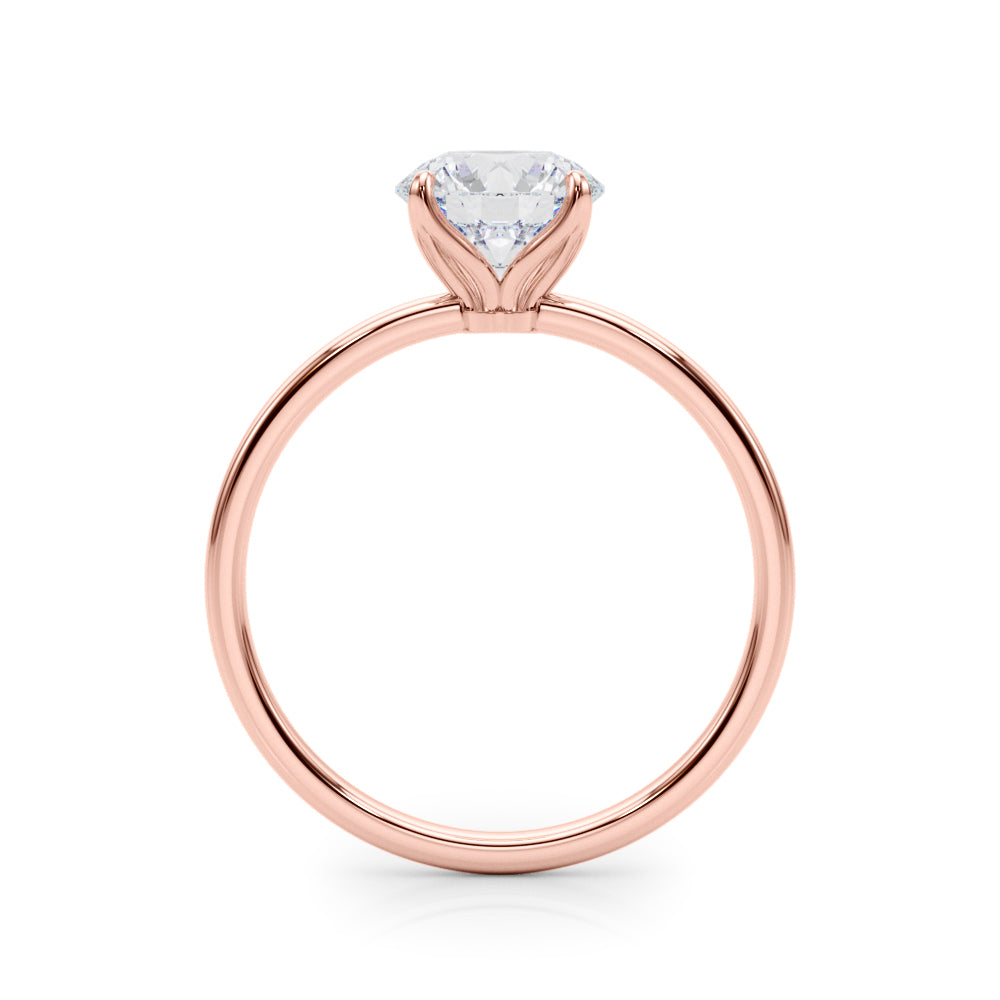 1 1/4 ct tw Round cut Diamond Solitaire 4-Prong Engagement Ring Setting In 18k White Gold - simonbjewels.co