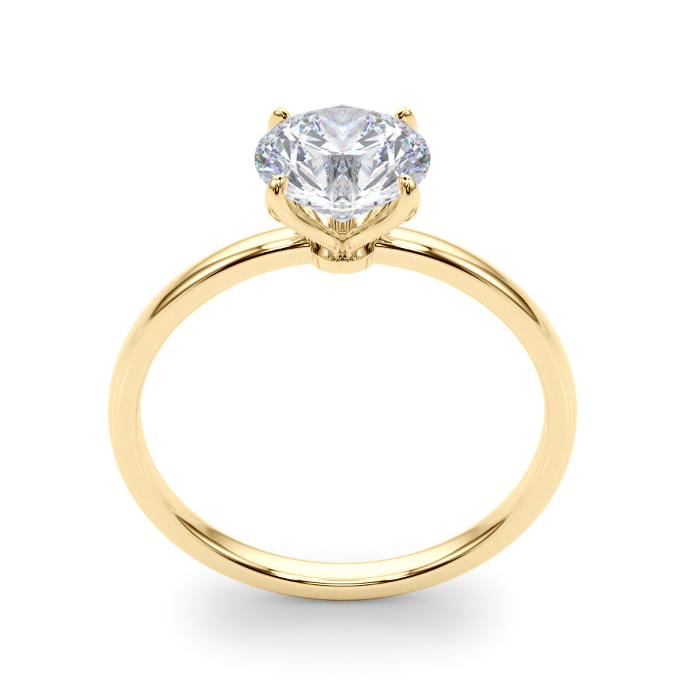 1 1/4 ct tw Round cut Diamond Solitaire 4-Prong Engagement Ring Setting In 18k White Gold - simonbjewels.co