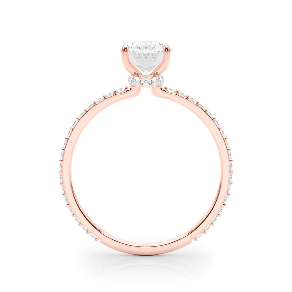 1 CT TW Oval cut Diamond Hidden Halo Engagement Ring Setting (1/3 CT TW ct tw) In 14k White Gold - simonbjewels.co