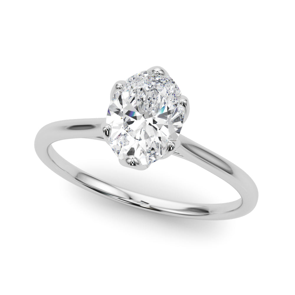 1.00ct Oval-cut Solitaire Trellis Diamond Engagement Ring Setting In 14k Gold - simonbjewels.co
