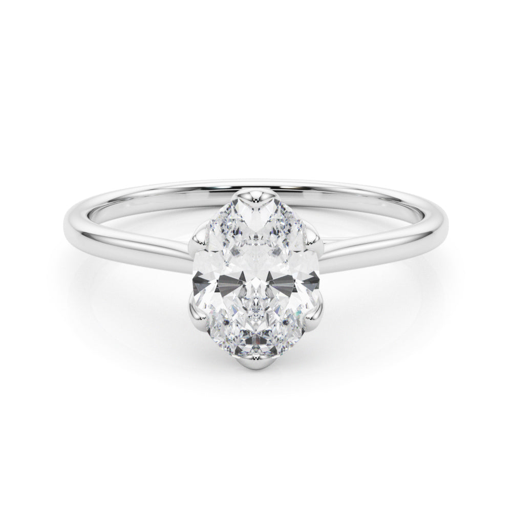 1.00ct Oval-cut Solitaire Trellis Diamond Engagement Ring Setting In 14k Gold - simonbjewels.co
