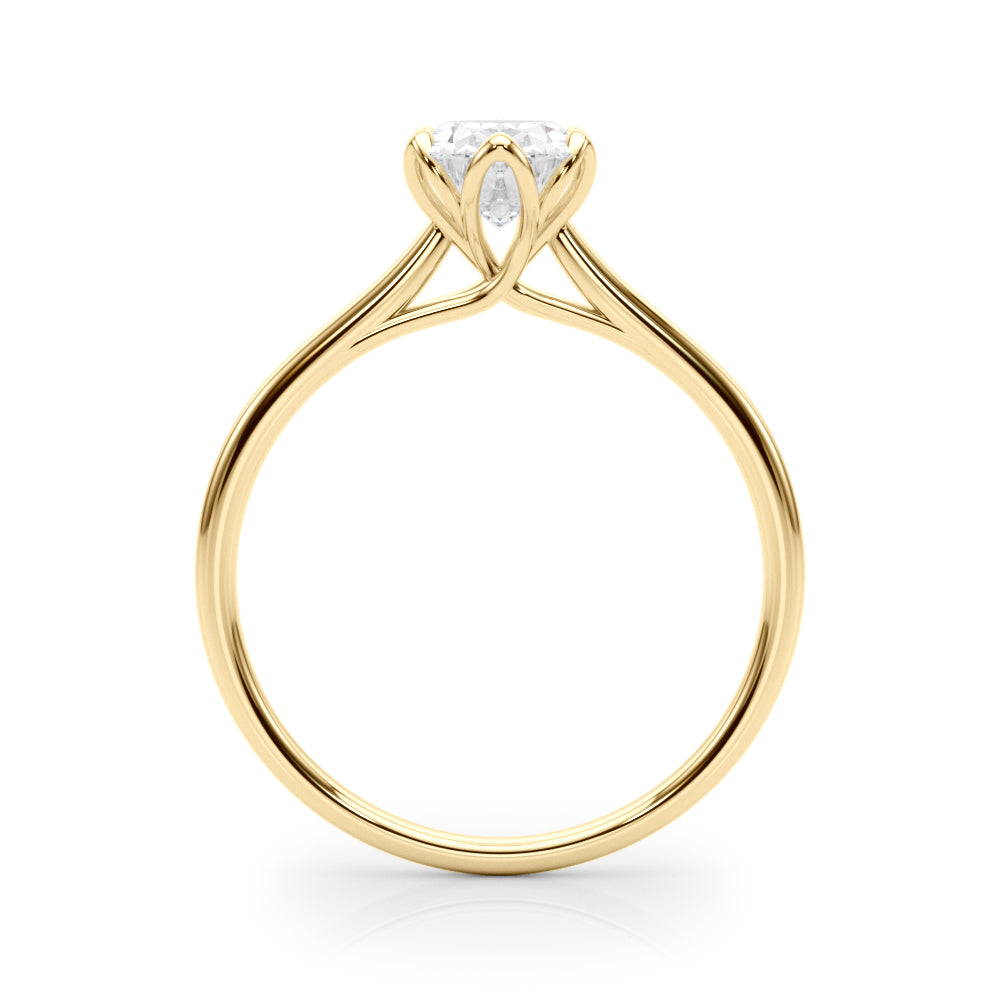 1.00ct Oval-cut Solitaire Trellis Diamond Engagement Ring Setting In 14k Gold - simonbjewels.co