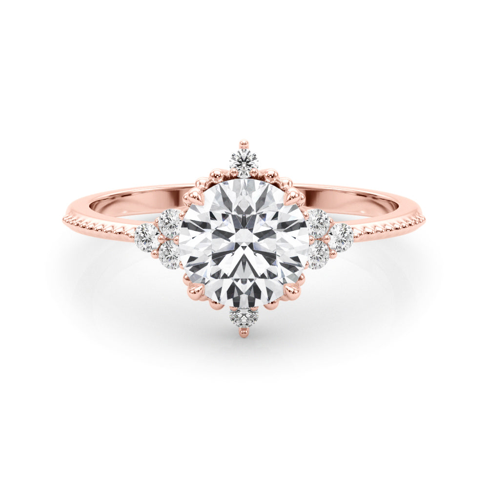 1 1/8 ct tw Round cut Diamond Engagement Ring Setting (1/8 ct tw) In 18k White Gold - simonbjewels.co
