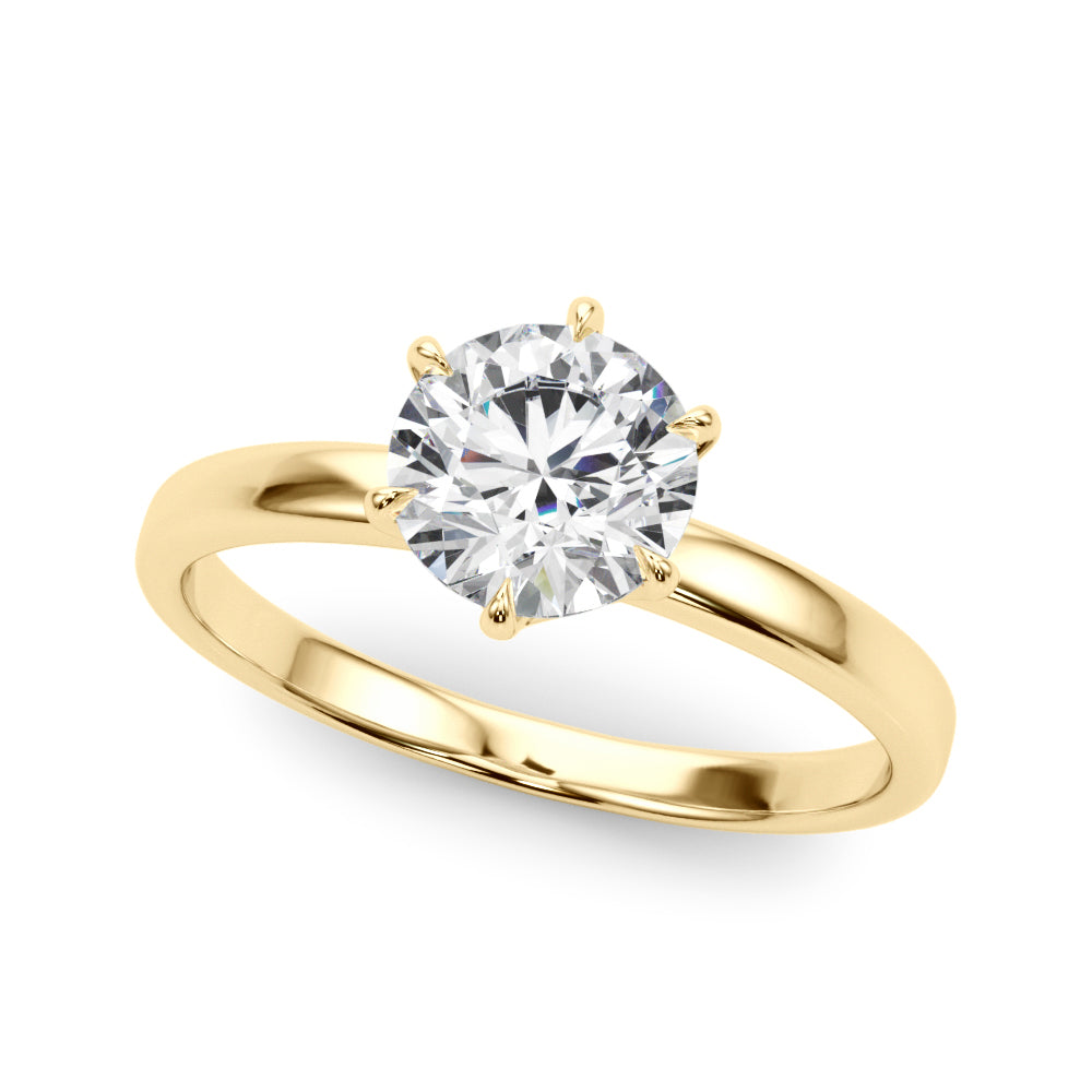 1.75ct Round cut 6-Prong Solitaire Trellis Diamond Engagement Ring Setting In 14k Gold - simonbjewels.co