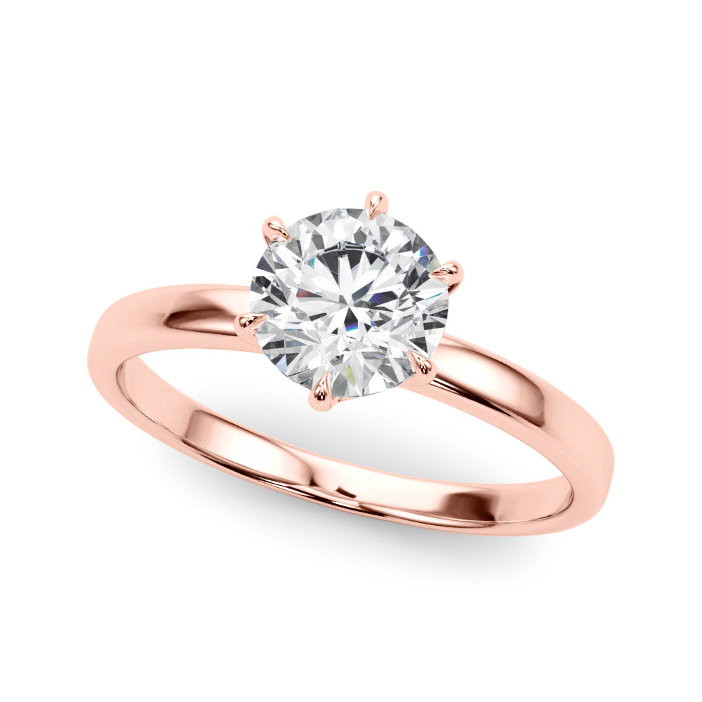 1.75ct Round cut 6-Prong Solitaire Trellis Diamond Engagement Ring Setting In 14k Gold - simonbjewels.co