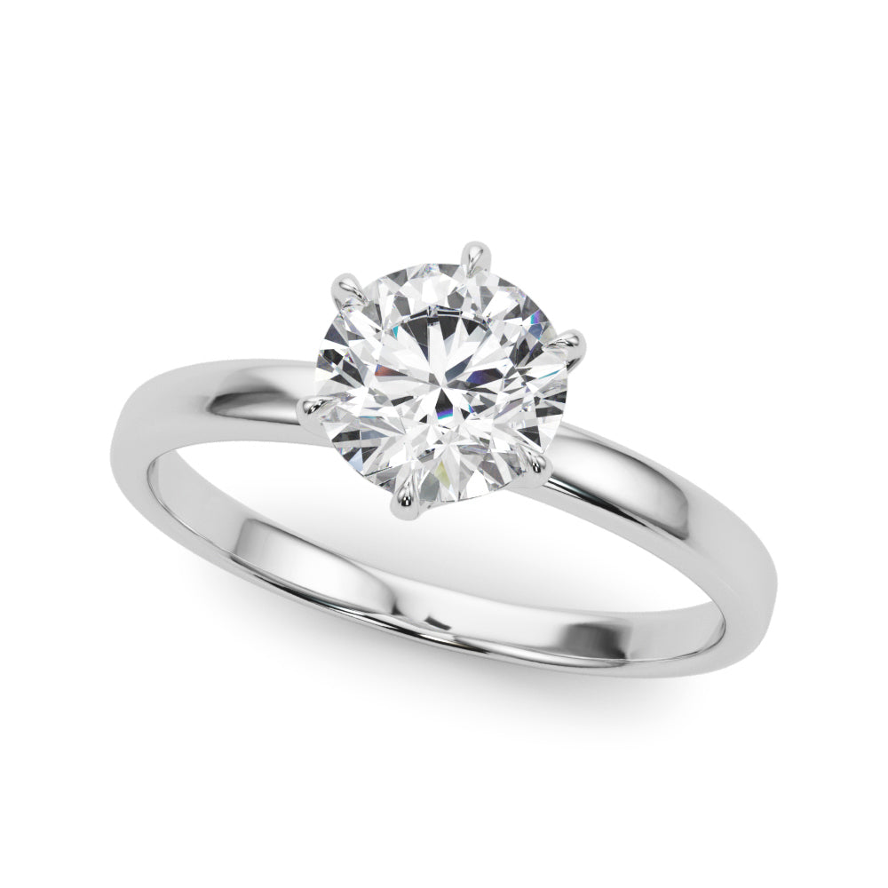 1.75ct Round cut 6-Prong Solitaire Trellis Diamond Engagement Ring Setting In 14k Gold - simonbjewels.co