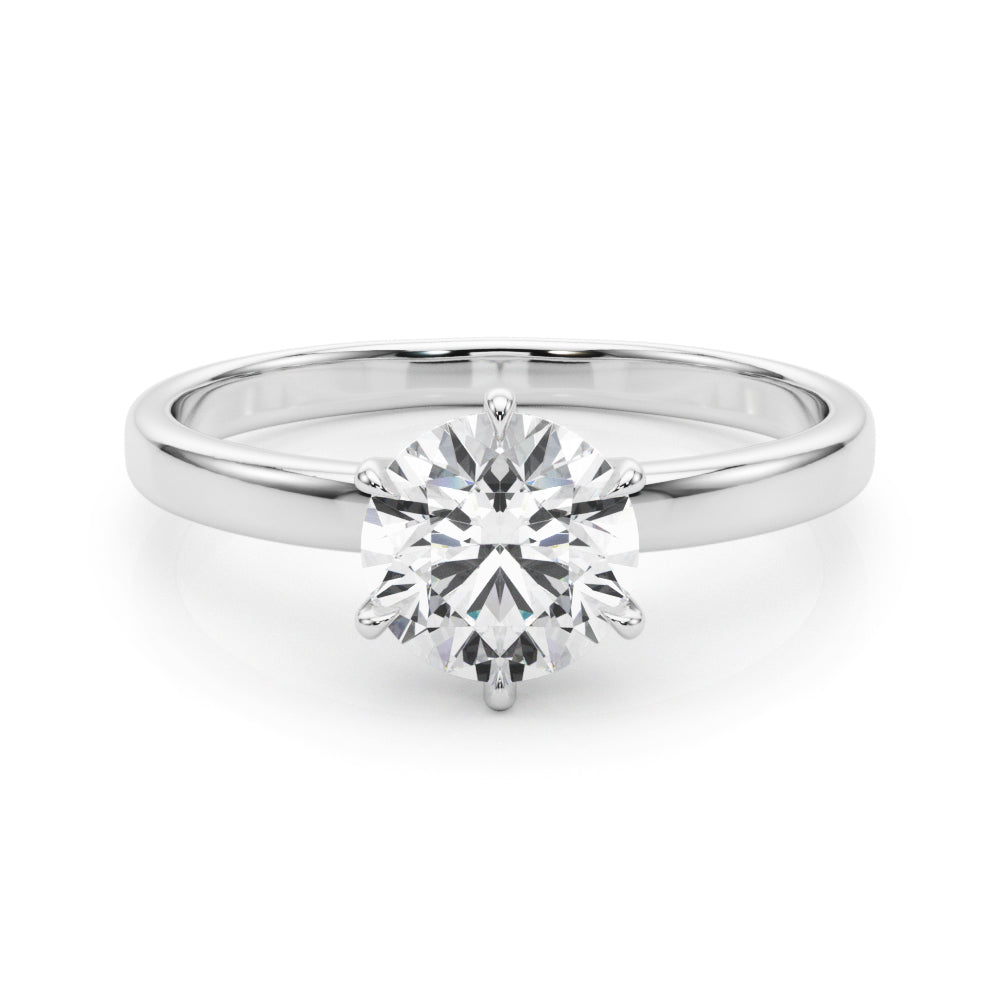 1.75ct Round cut 6-Prong Solitaire Trellis Diamond Engagement Ring Setting In 14k Gold - simonbjewels.co