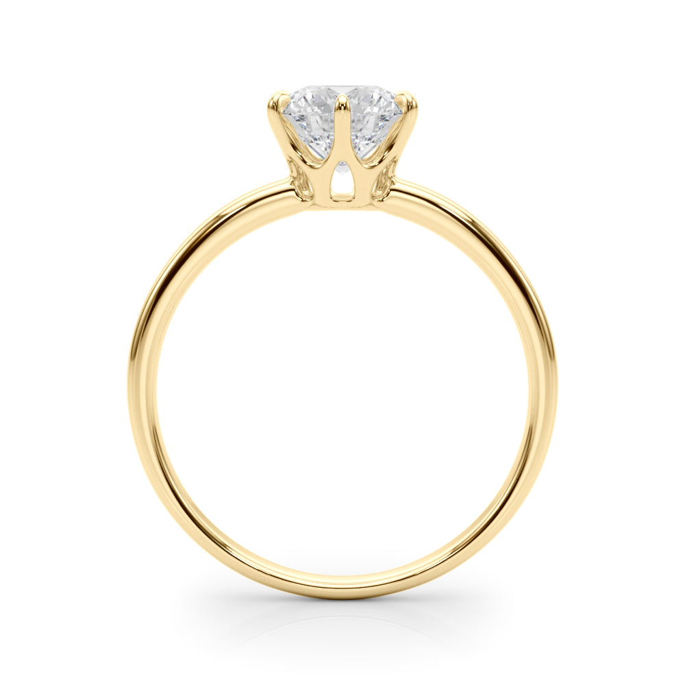 1.75ct Round cut 6-Prong Solitaire Trellis Diamond Engagement Ring Setting In 14k Gold - simonbjewels.co