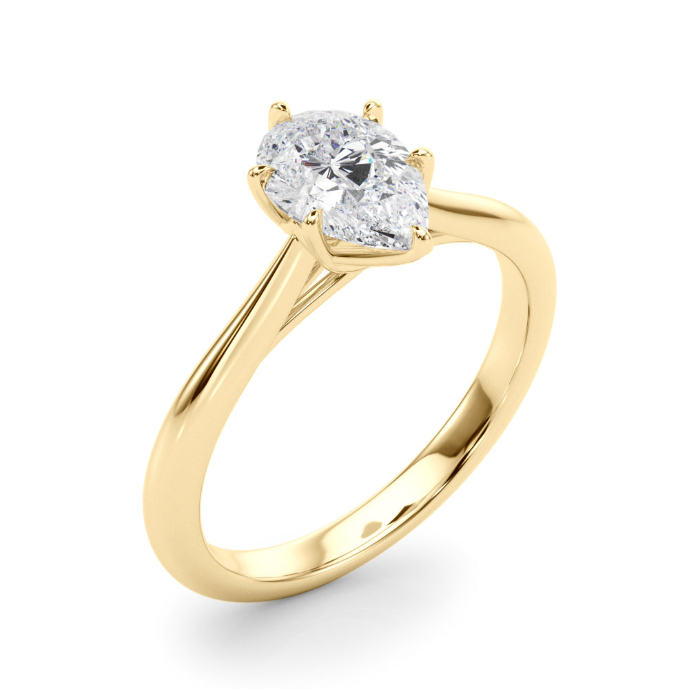 1.00ct Round cut 6-Prong Solitaire Trellis Diamond Engagement Ring Setting In 14k Gold - simonbjewels.co