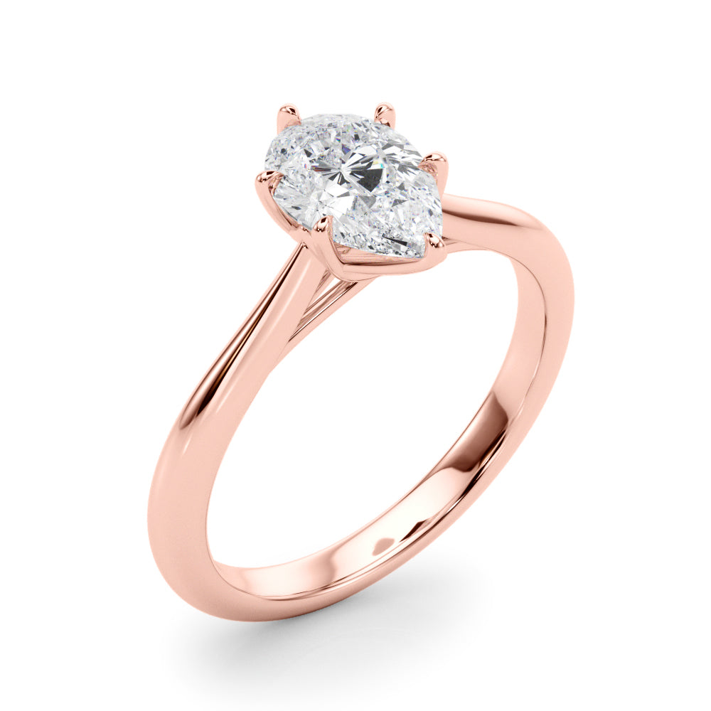 1.00ct Round cut 6-Prong Solitaire Trellis Diamond Engagement Ring Setting In 14k Gold - simonbjewels.co