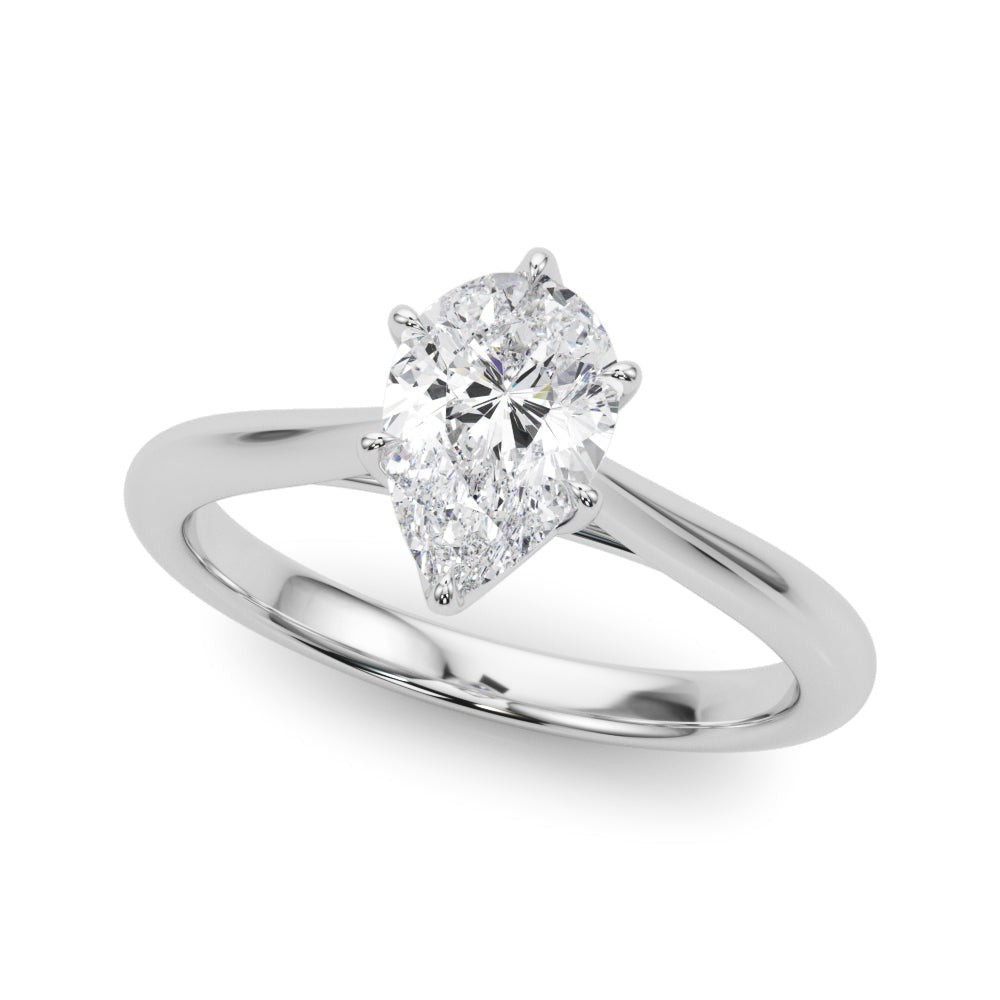 1.00ct Round cut 6-Prong Solitaire Trellis Diamond Engagement Ring Setting In 14k Gold - simonbjewels.co