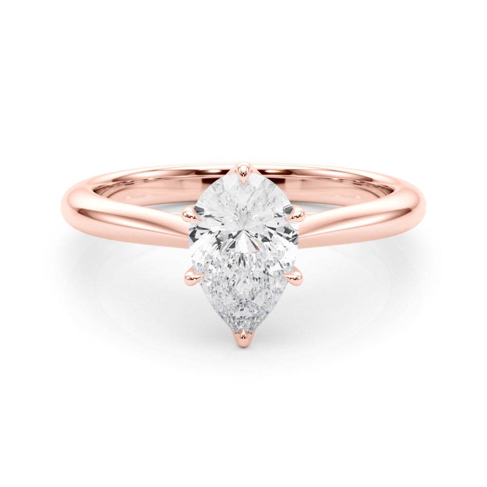 1.00ct Round cut 6-Prong Solitaire Trellis Diamond Engagement Ring Setting In 14k Gold - simonbjewels.co