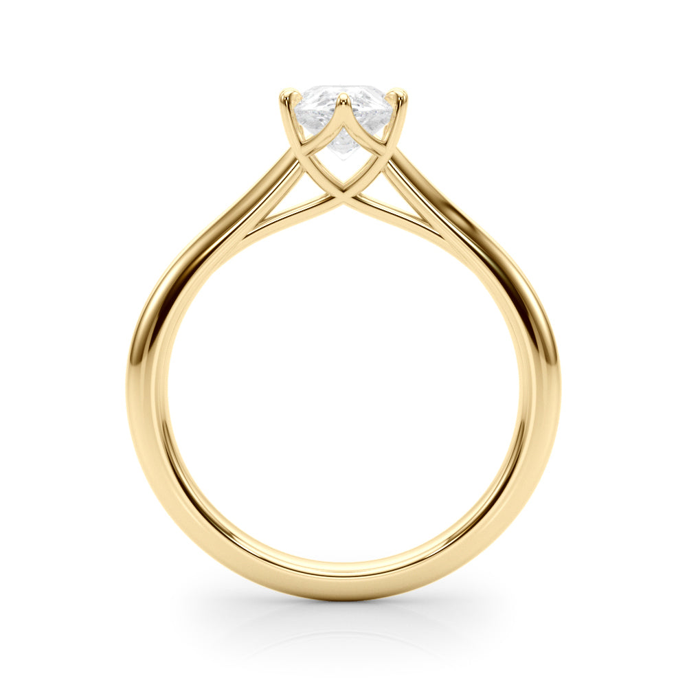 1.00ct Round cut 6-Prong Solitaire Trellis Diamond Engagement Ring Setting In 14k Gold - simonbjewels.co