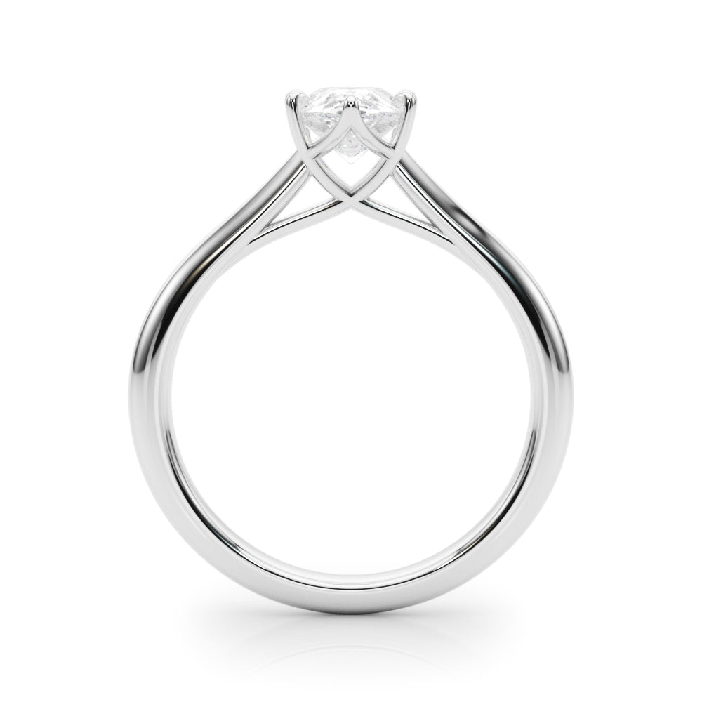 1.00ct Round cut 6-Prong Solitaire Trellis Diamond Engagement Ring Setting In 14k Gold - simonbjewels.co