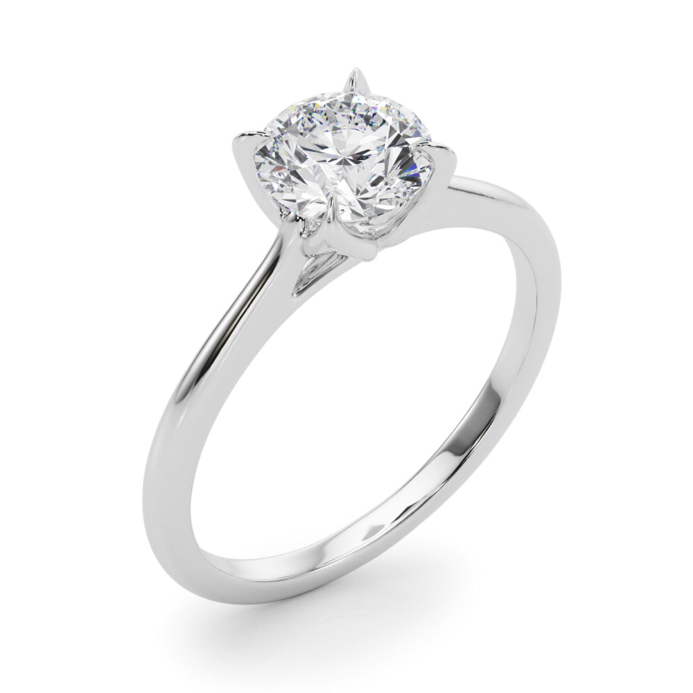 1.00ct Round cut 4-Prong Solitaire Trellis Diamond Engagement Ring Setting In 14k Gold - simonbjewels.co