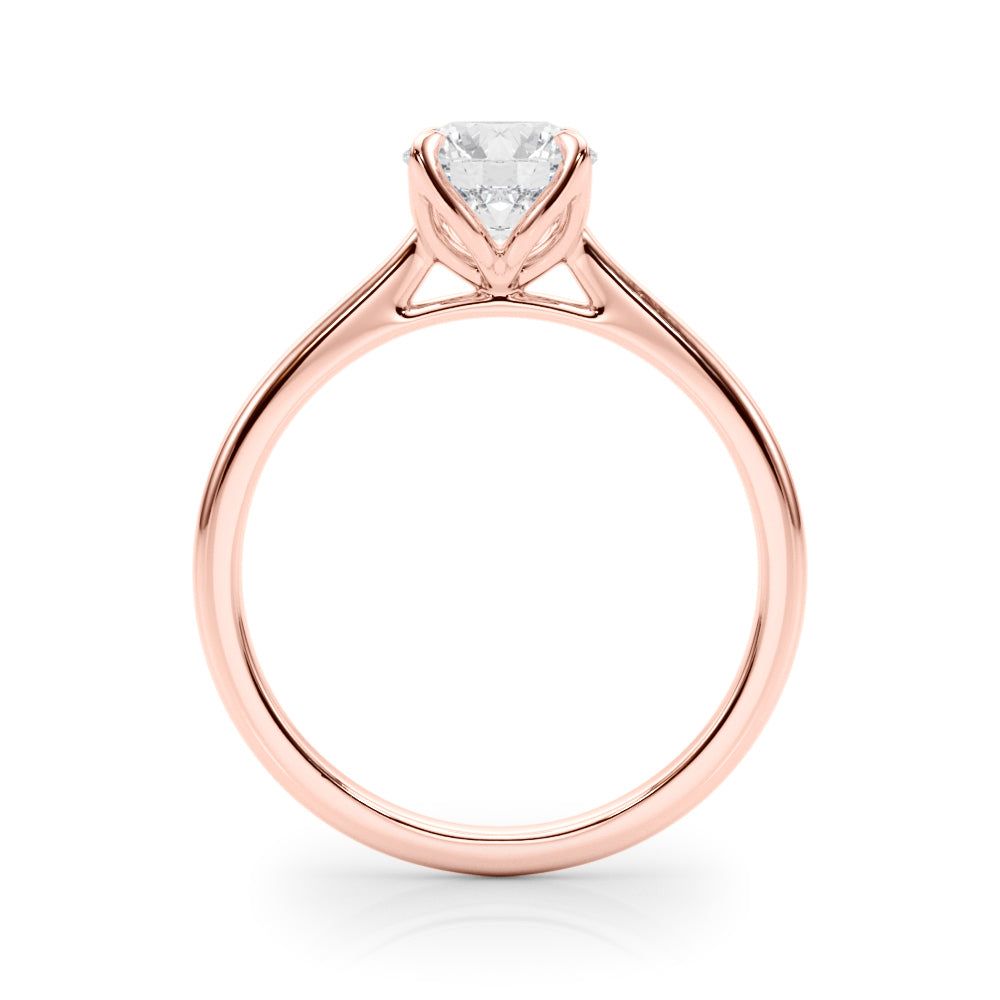 1.00ct Round cut 4-Prong Solitaire Trellis Diamond Engagement Ring Setting In 14k Gold - simonbjewels.co