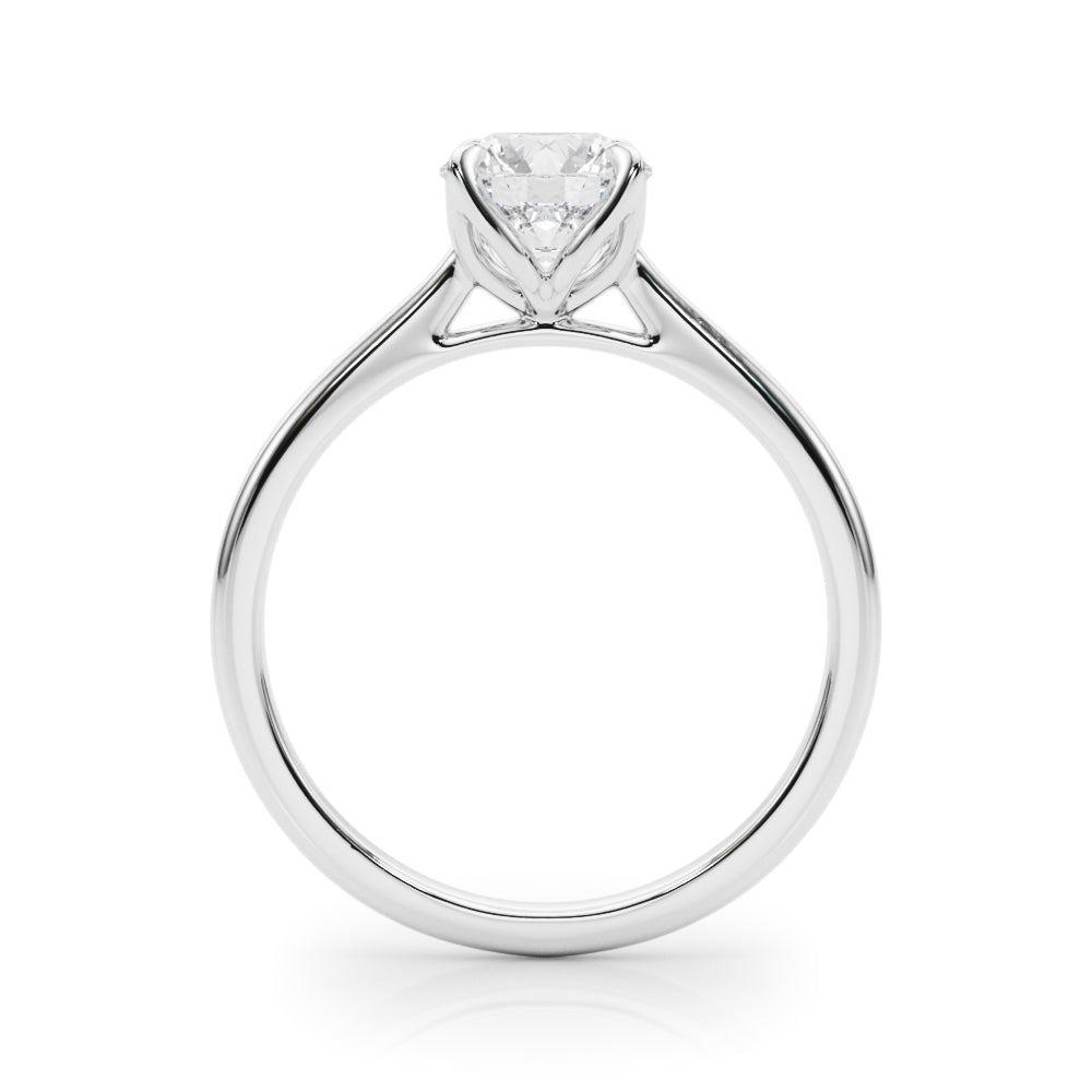 1.00ct Round cut 4-Prong Solitaire Trellis Diamond Engagement Ring Setting In 14k Gold - simonbjewels.co
