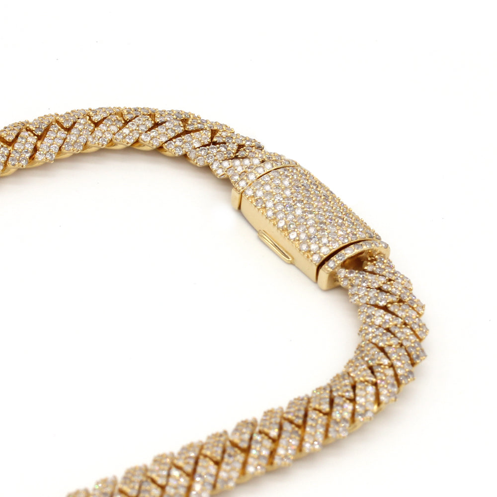 21 Carats F-VS Cuban Link Diamond Chain Necklace 116 Grams Solid 14k Gold - simonbjewels.co