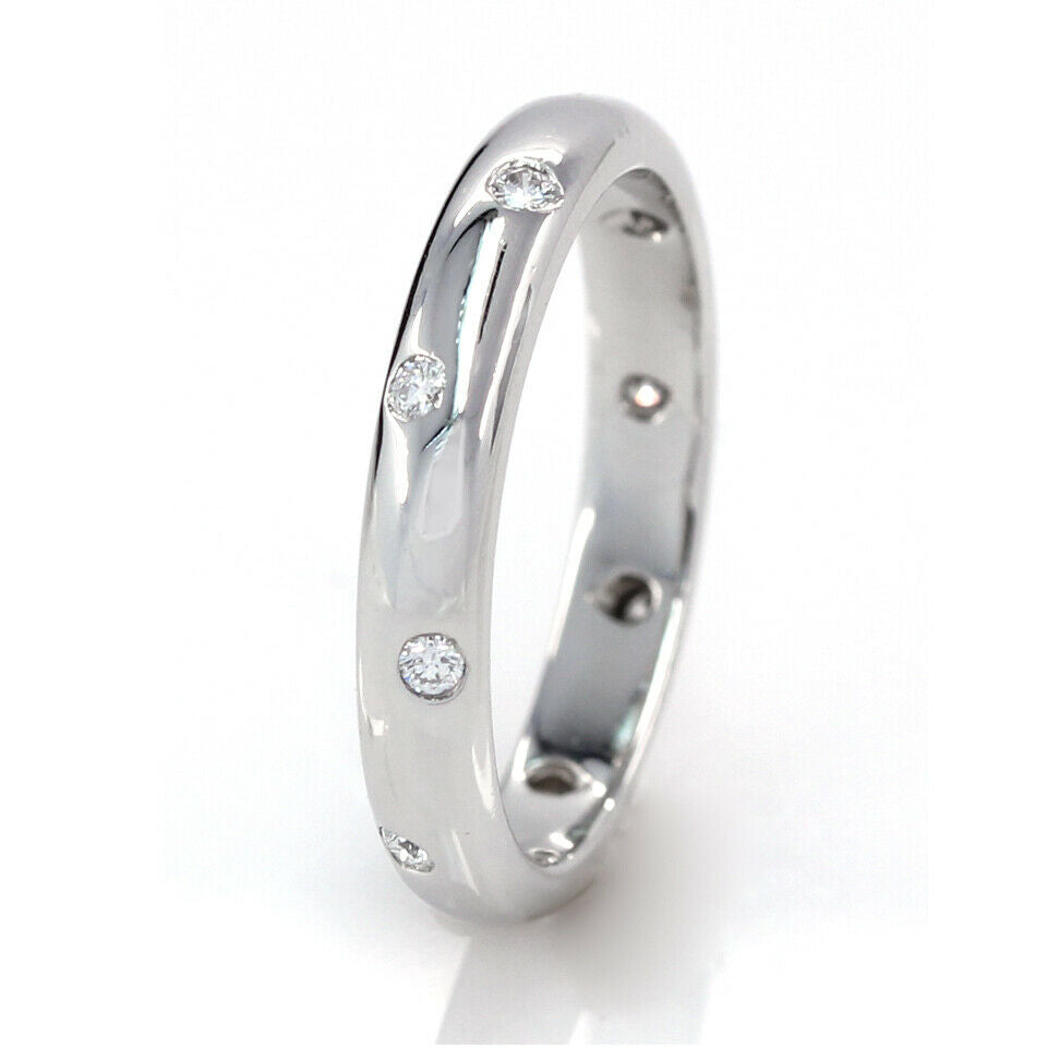 TIFFANY & Co. Platinum 4mm Etoile Diamond Band Ring SZ 10.5 $4,000 - simonbjewels.co