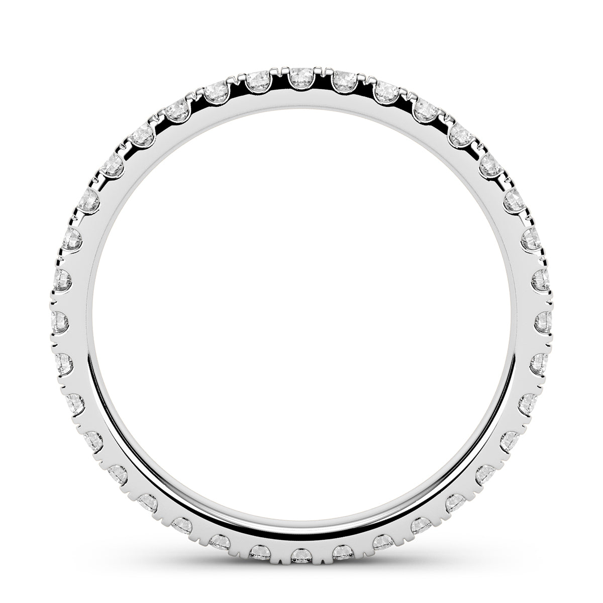 0.40 Ctw Round Diamond Micro-Pave Thin Eternity Ring Wedding Band set in  14k Gold - simonbjewels.co
