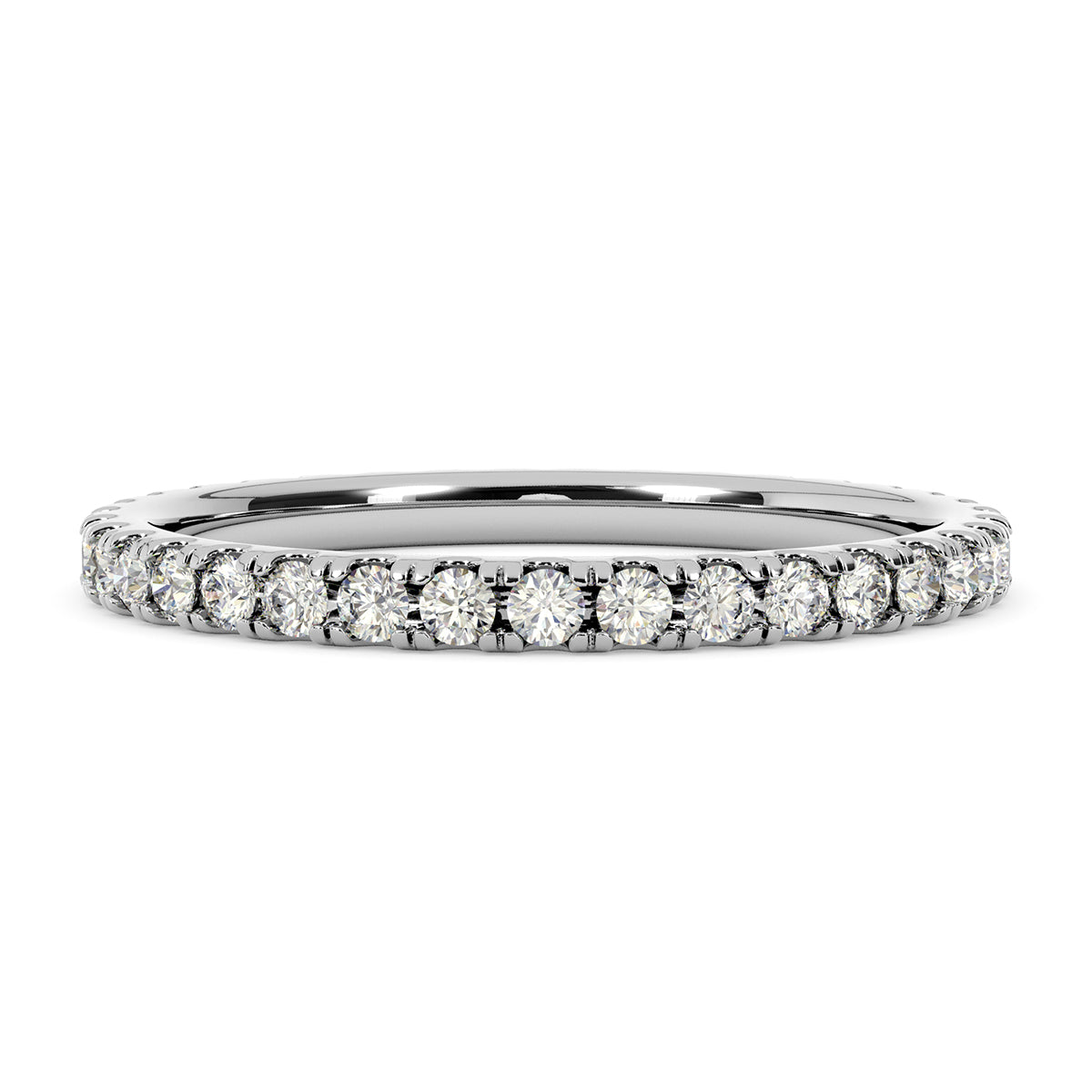 0.40 Ctw Round Diamond Micro-Pave Thin Eternity Ring Wedding Band set in  14k Gold - simonbjewels.co