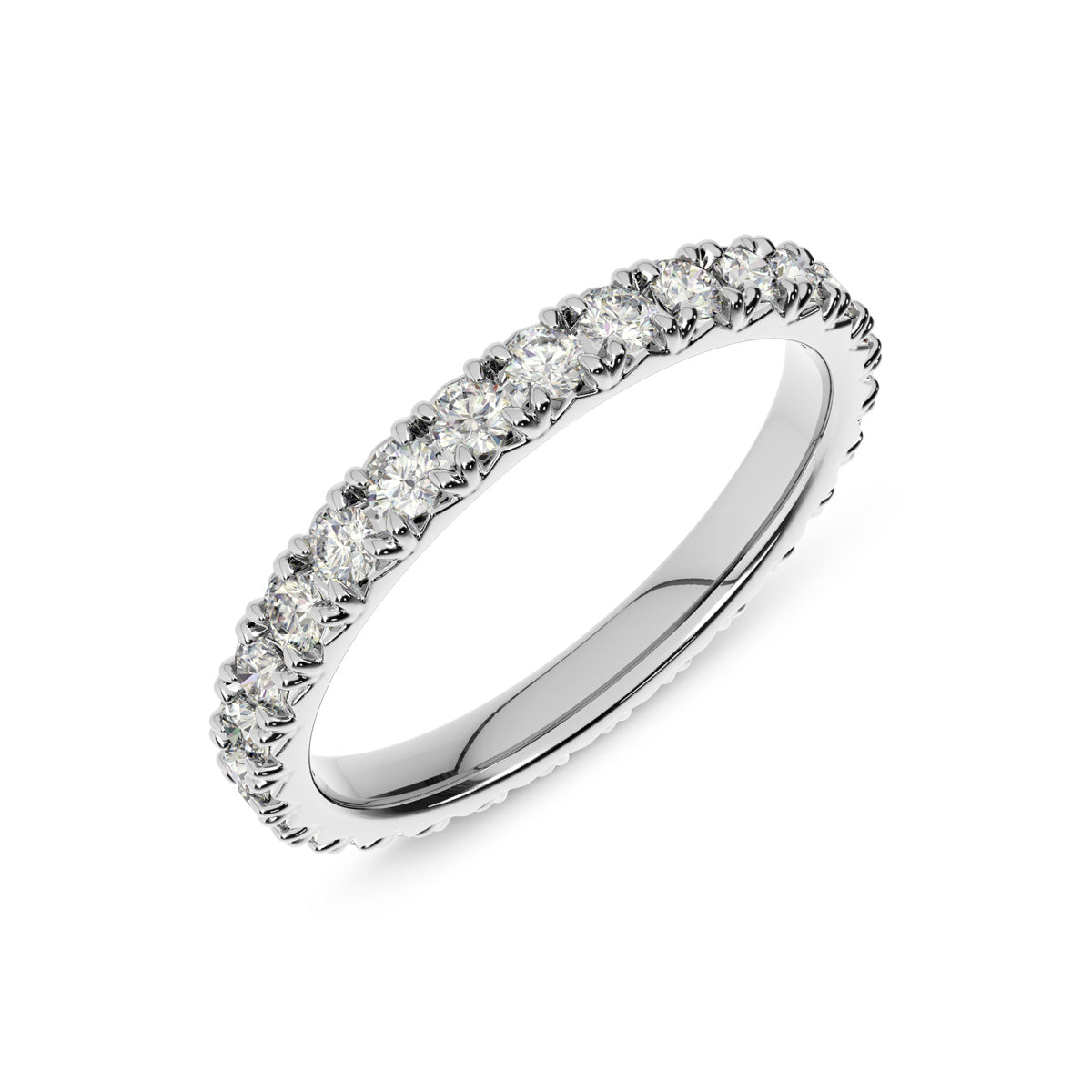 0.65 Carat Round Diamond Eternity Wedding Band Anniversary Ring 14k Gold