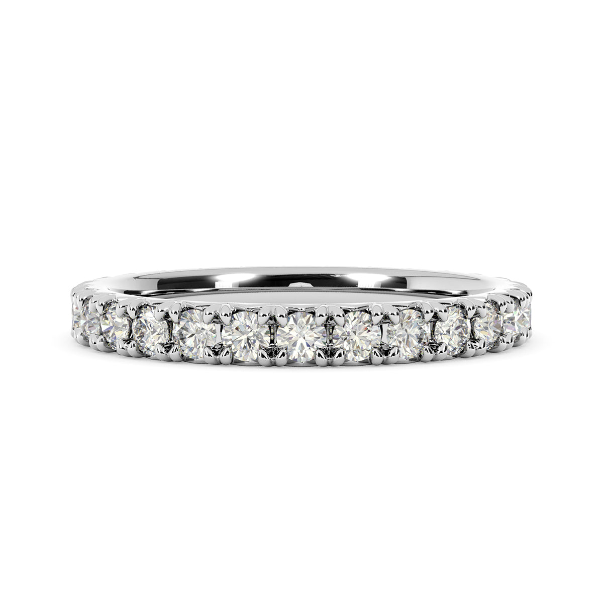 0.65 Carat Round Diamond Eternity Wedding Band Anniversary Ring 14k Gold
