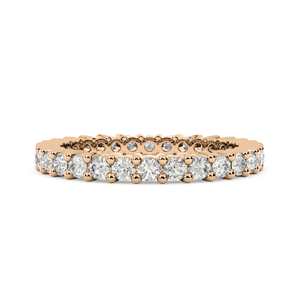 1.75 Carat Round Diamond Eternity Wedding Band Anniversary Ring 14k White Gold - simonbjewels.co