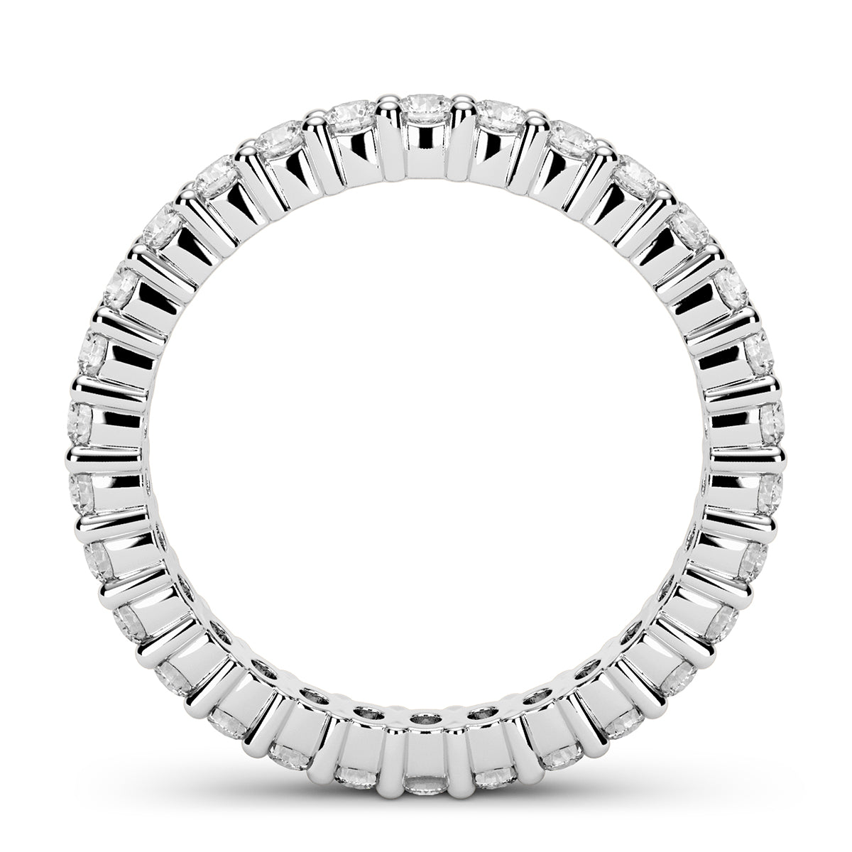 1.75 Carat Round Diamond Eternity Wedding Band Anniversary Ring 14k White Gold - simonbjewels.co