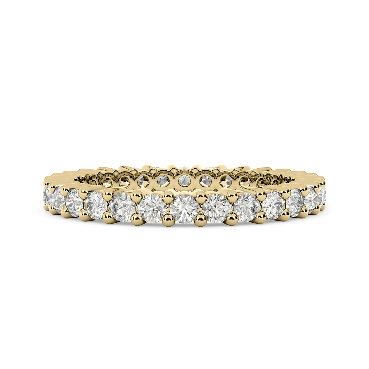 1.75 Carat Round Diamond Eternity Wedding Band Anniversary Ring 14k White Gold - simonbjewels.co