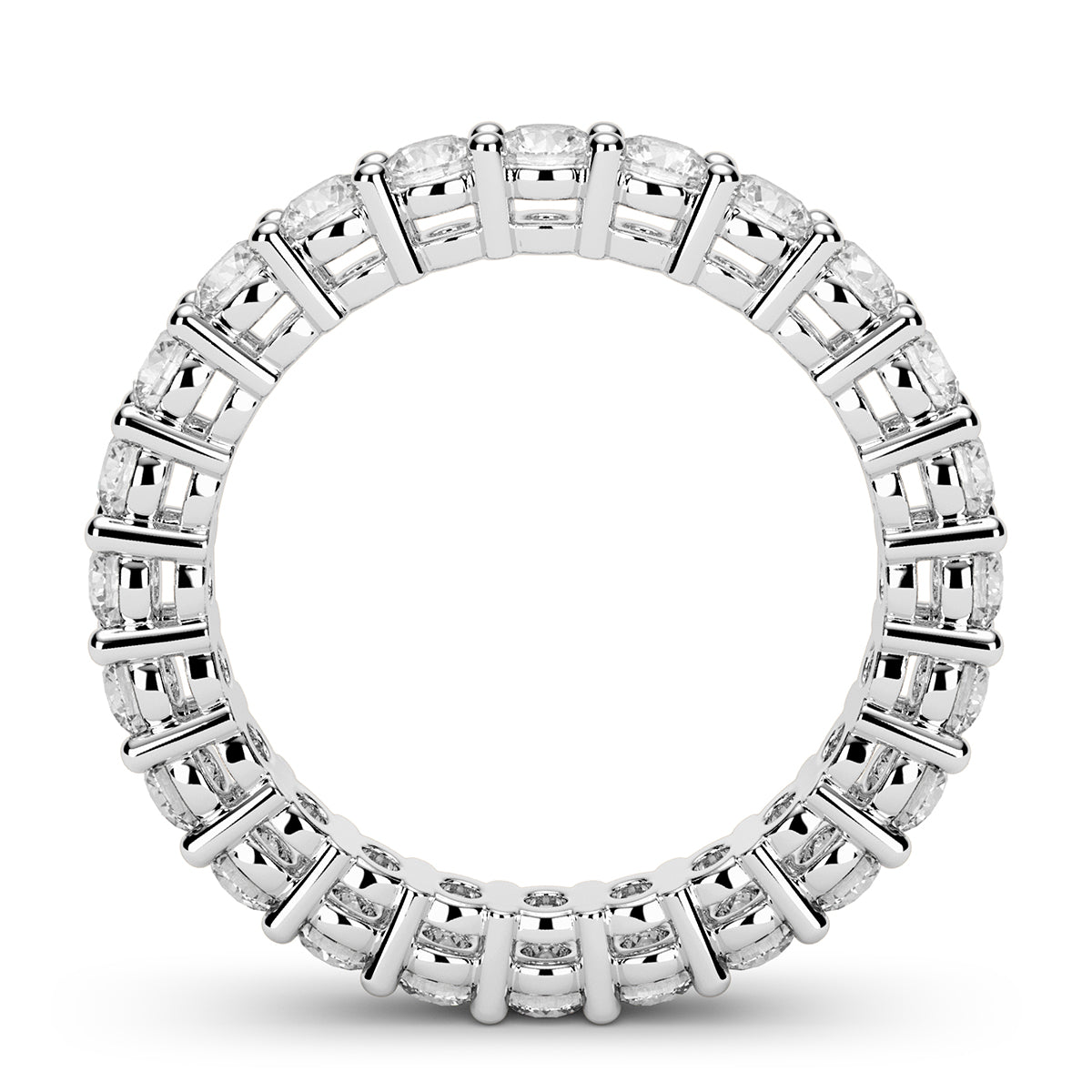 2 Carat Round Diamond Eternity Wedding Band Anniversary Ring 14k White Gold - simonbjewels.co