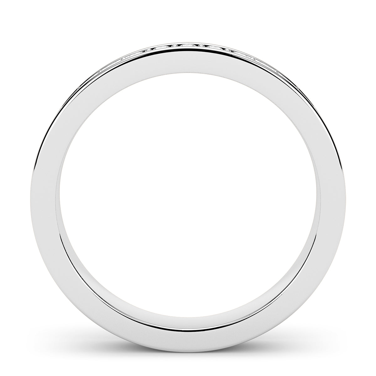 0.65ct Round Diamond Micro-Pave Matching Wedding Band Eternity Ring set in 14k Gold - simonbjewels.co