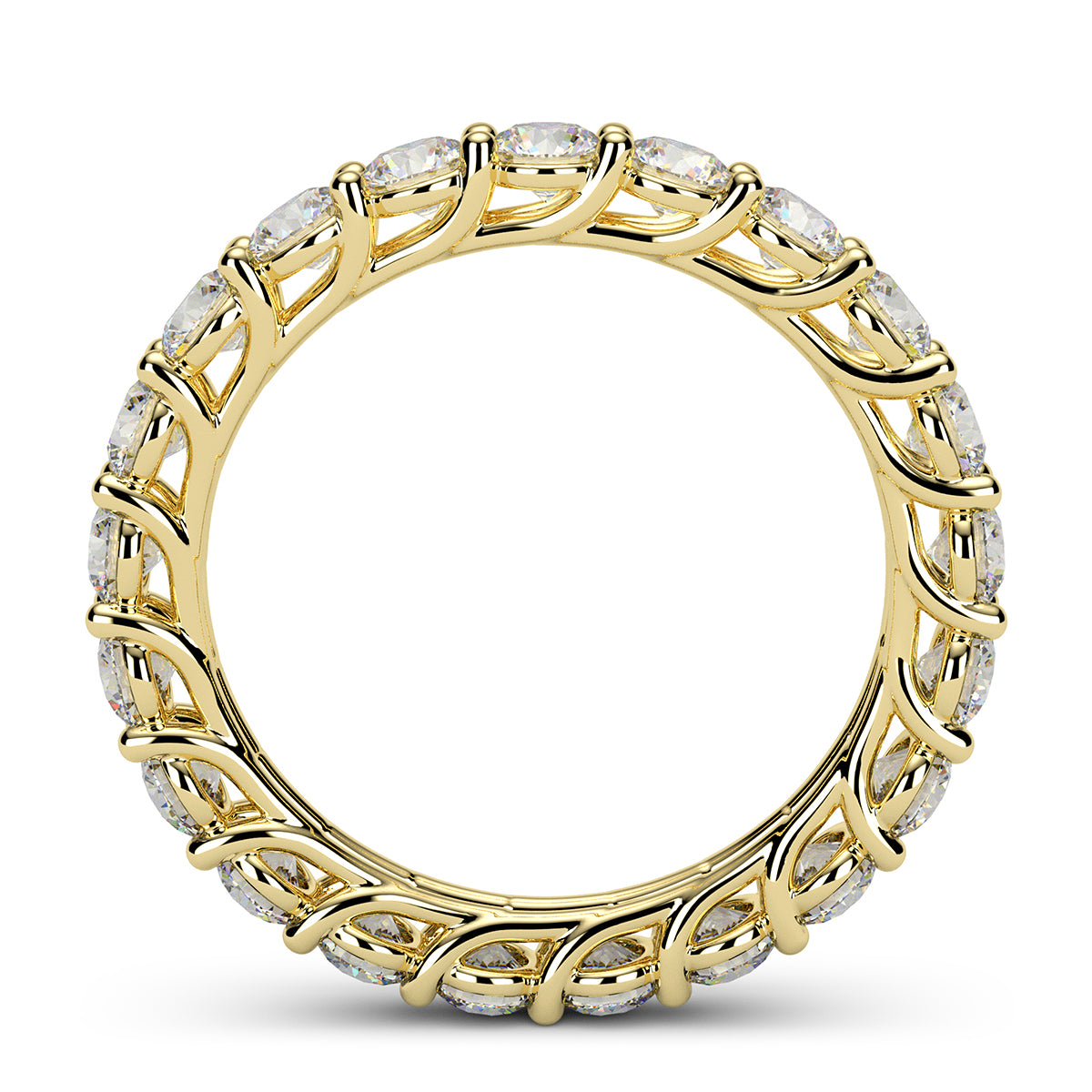 2.20 Ctw Round Diamond Eternity Wedding Band Anniversary Ring set in 14k Gold - simonbjewels.co