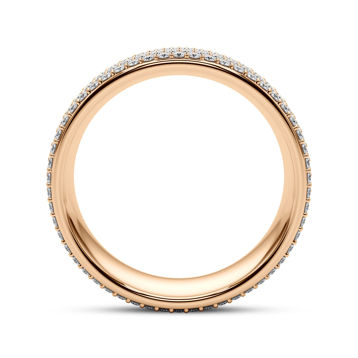 1.35 Carat F-VS Micro Pave Diamond Wedding Band Anniversary Ring set in 14k Gold - simonbjewels.co
