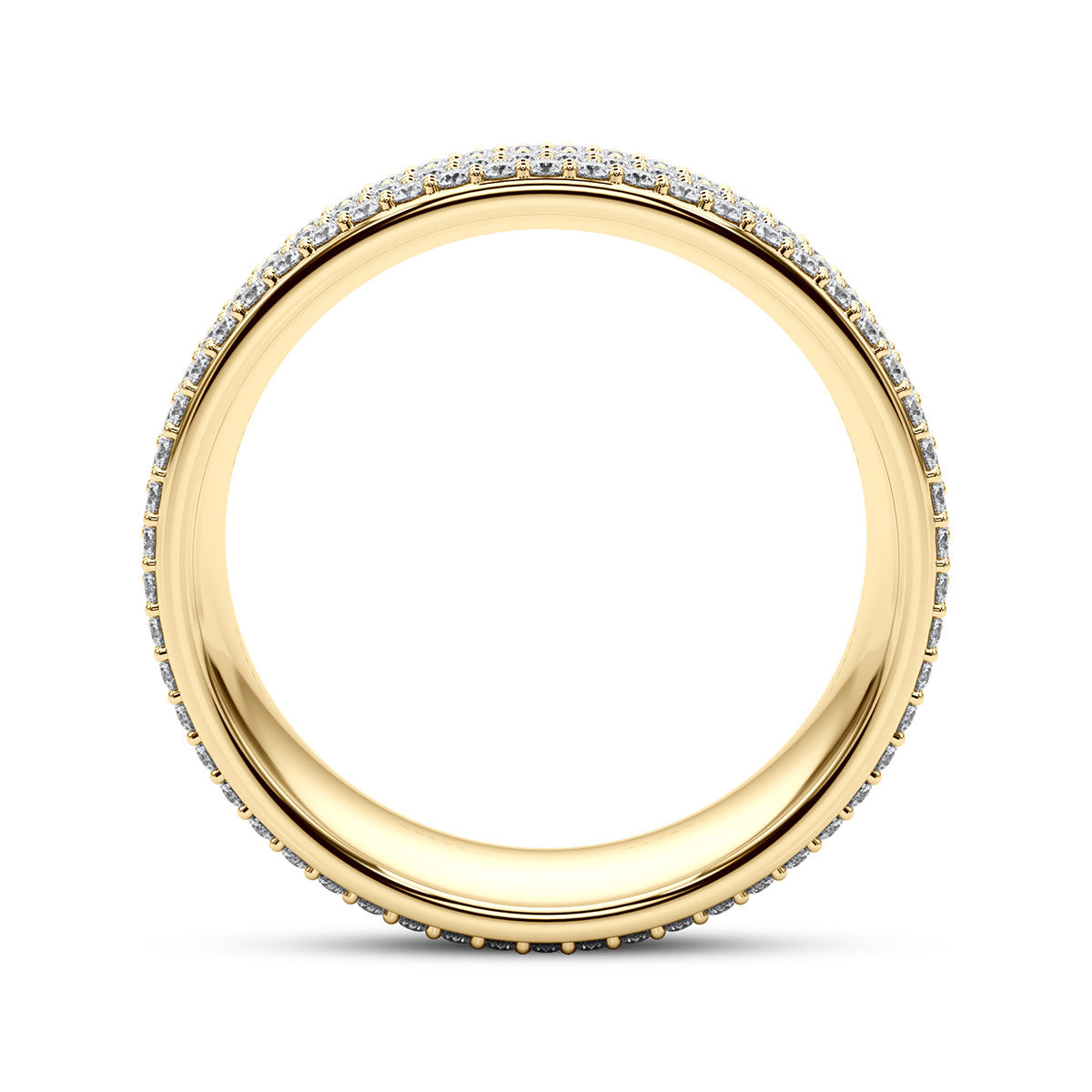 1.35 Carat F-VS Micro Pave Diamond Wedding Band Anniversary Ring set in 14k Gold - simonbjewels.co