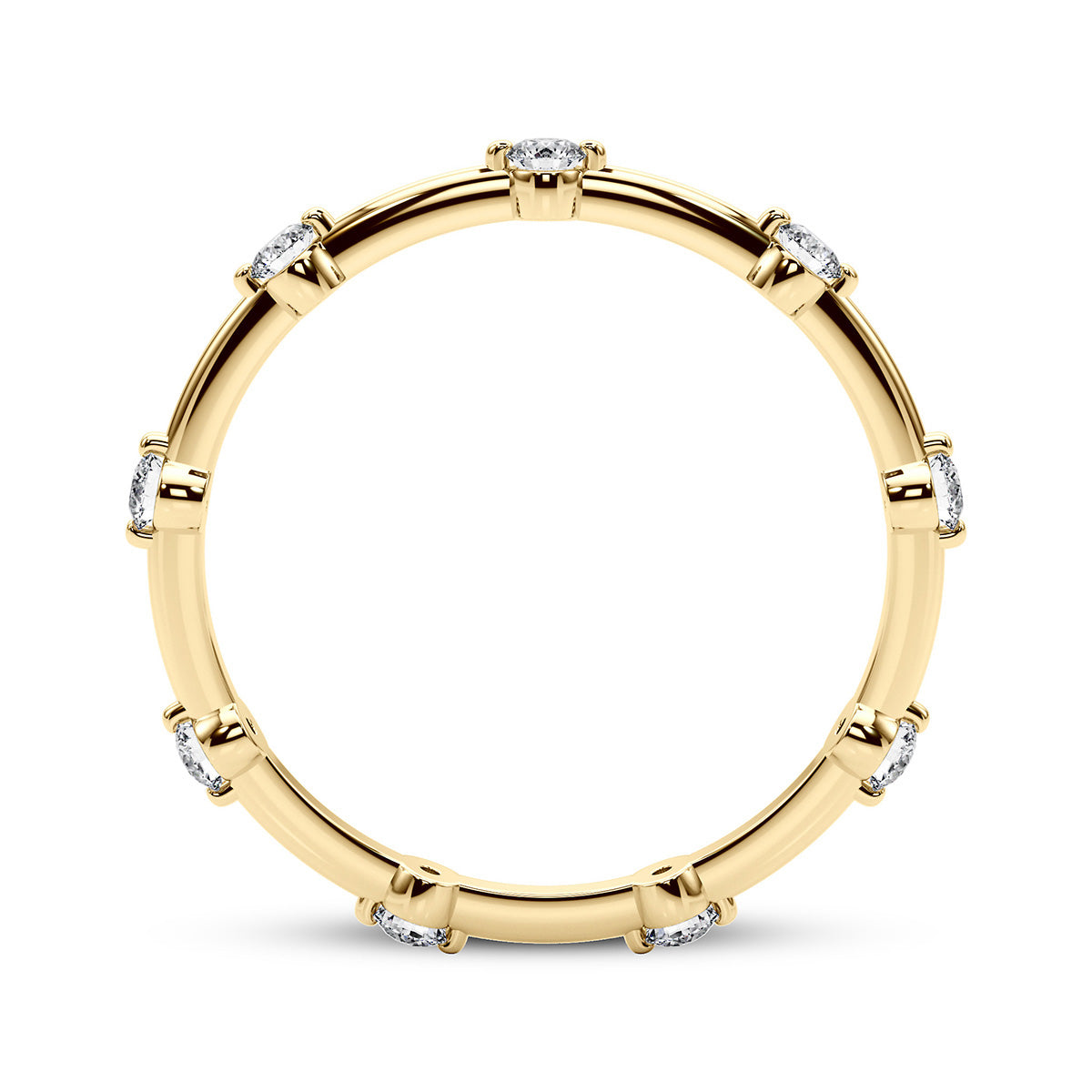 0.30 Carat Round Diamond Alternating Wedding Band Eternity Ring set in 14k Gold - simonbjewels.co