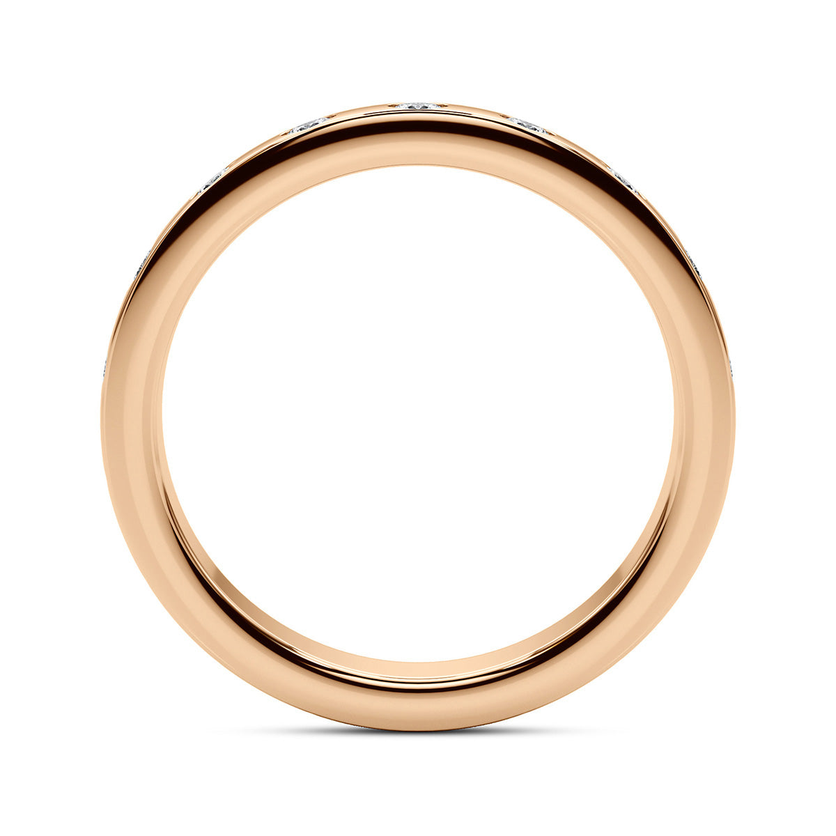 0.55 Carat Round Diamond Bezel-Set Wedding Band Eternity Ring set in 14k Gold - simonbjewels.co