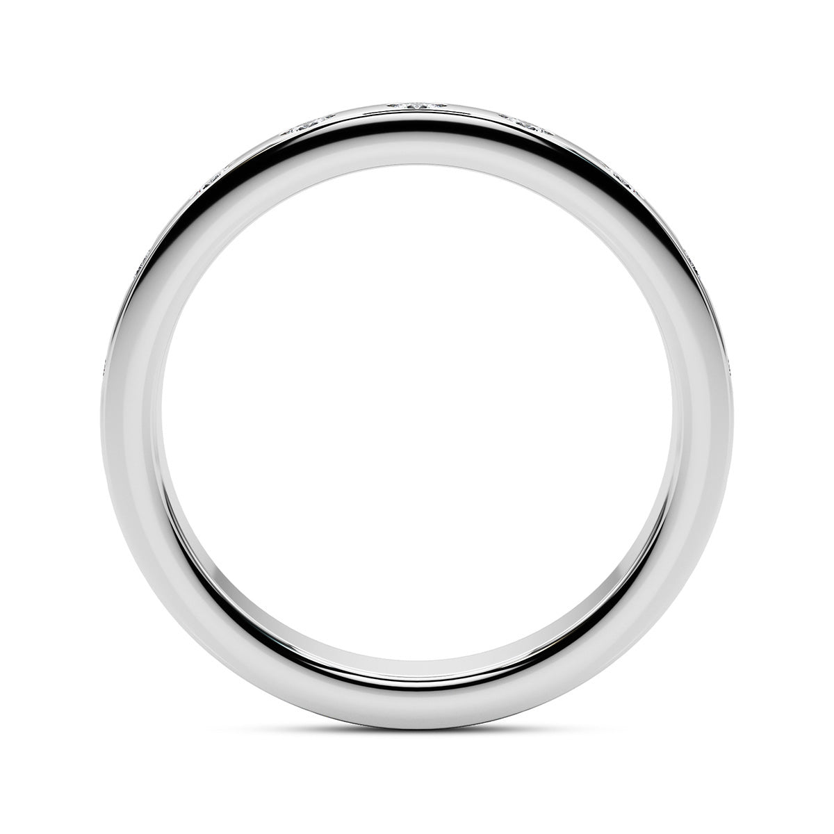 0.55 Carat Round Diamond Bezel-Set Wedding Band Eternity Ring set in 14k Gold - simonbjewels.co