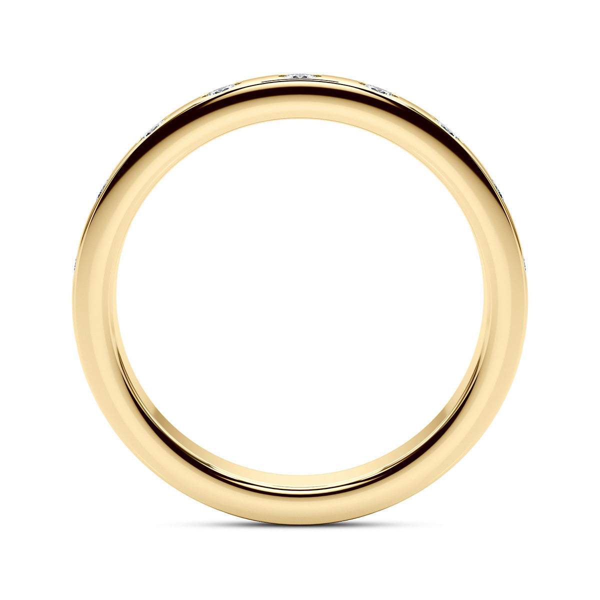 0.55 Carat Round Diamond Bezel-Set Wedding Band Eternity Ring set in 14k Gold - simonbjewels.co