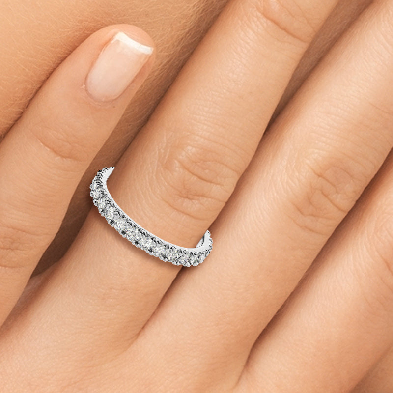 0.65 Carat Round Diamond Eternity Wedding Band Anniversary Ring 14k Gold