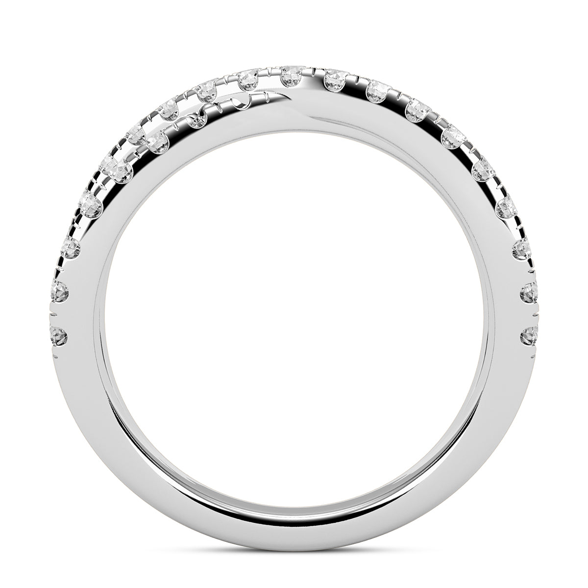 0.65ct Round Diamond Micro-Pave Infinity Wedding Band Anniversary Ring set in 14k Gold - simonbjewels.co
