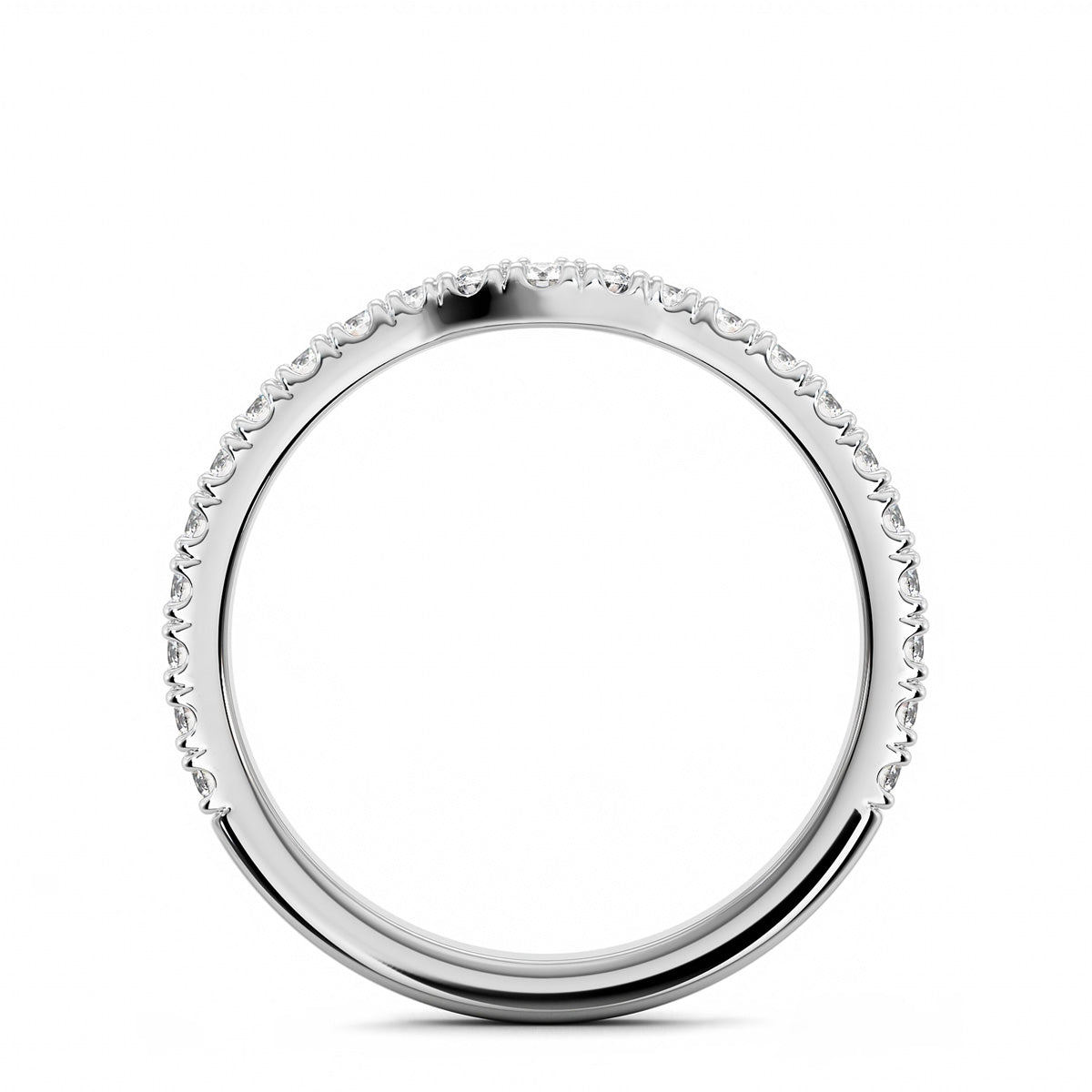 0.35 Carat F-VS Curve Matching Diamond Wedding Band Ring set in 14k Gold - simonbjewels.co