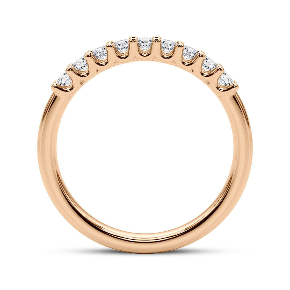 0.27ct Round cut U Prong Diamond Wedding Band Anniversary Ring Set In 14k White Gold - simonbjewels.co